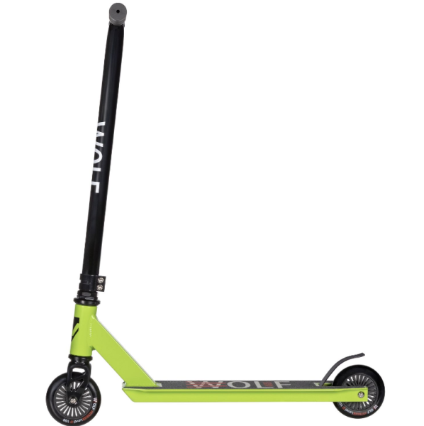 Самокат трюковый NOVATRACK 100P.WOLFJR.GN26 Wolf JR, 100 мм, зеленый фото