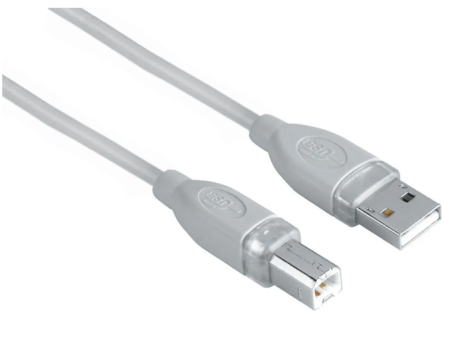 Кабель USB A - USB B 2.0 1,8м, 1зв серый (Hama H-45021) фото