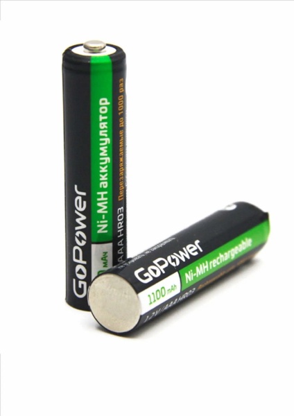 Аккумулятор GoPower AAA 1100mAh 2шт фото