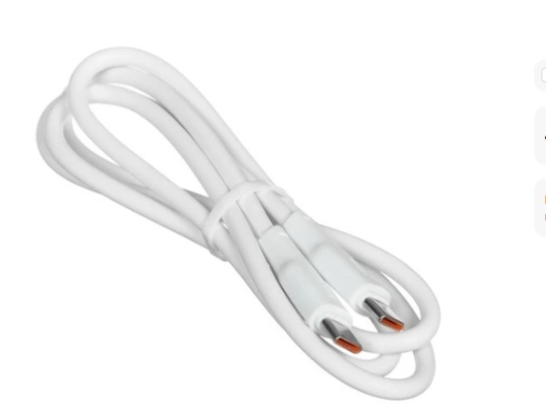 Кабель Type-C - Type-C HOCO X93 240W USB 5.0A PD 240W 1м белый (6931474790736) фото