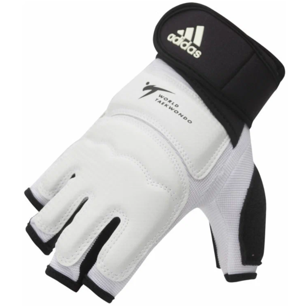 Перчатки для тхэквондо WT Fighter Gloves белые (размер L) арт.adiTFG01  фото