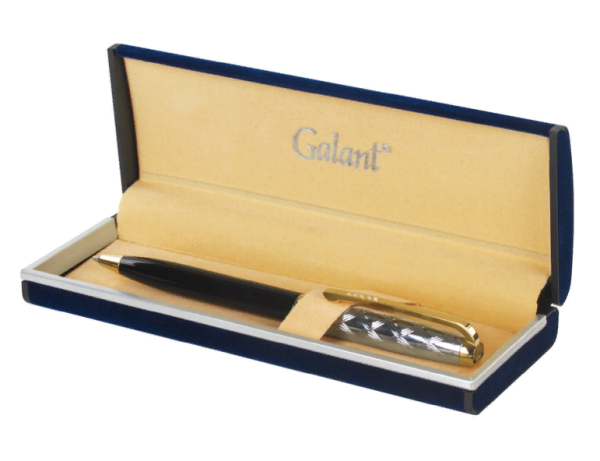 Ручка подарочная шариковая GALANT Consul, корпус серебр./черный, золот.детали, 0,7мм, синяя, 140963 купить ЦИТ Ручка подарочная шариковая GALANT Consul, корпус серебр./черный, золот.детали, 0,7мм, синяя, 140963 фото