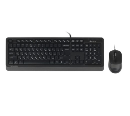 Клавиатура+мышь A4 Fstyler F1010 USB проводной черный/серый фото