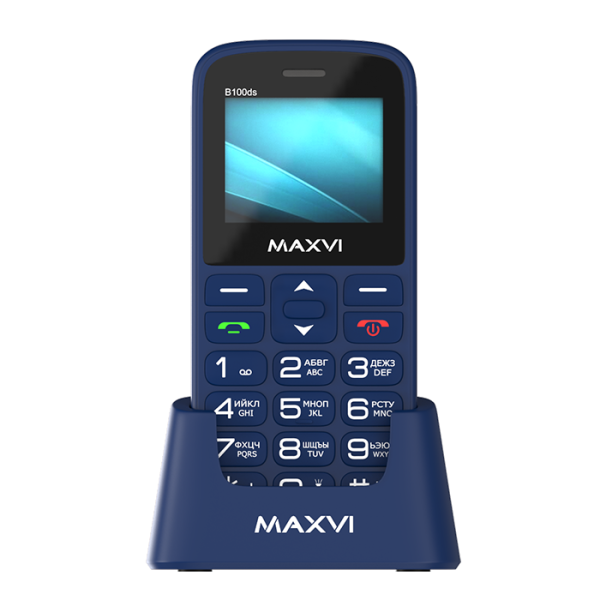 Мобильный телефон MAXVI B100ds Blue (Синий) фото