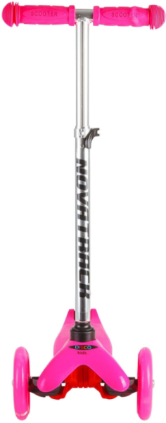 Самокат-кикборд NOVATRACK 120H.DISCOKIDS.PN20 детский, свет.колеса PU пер.120*24  задн.76*24мм, эрго фото