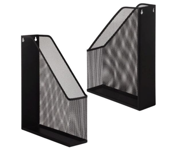 Лоток вертикальный для бумаг BRAUBERG "Germanium" (250х72х315 мм), металлический , черный, 231948 фото