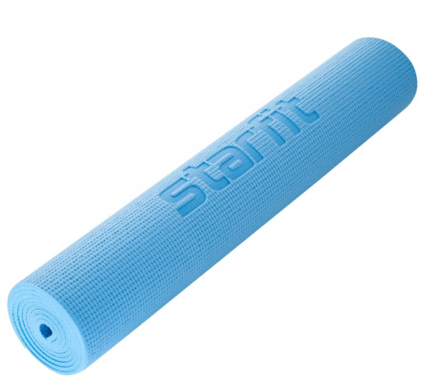 Коврик для йоги STARFIT FM-101 PVC 183x61x0,6 см, синий фото