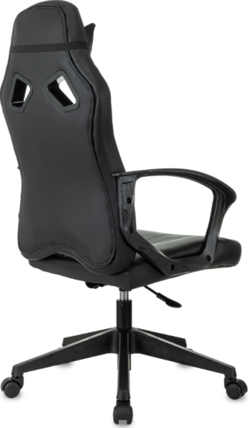 Кресло игровое Zombie 50 черный эко.кожа крестов. пластик пластик черный ZOMBIE 50 B  фото