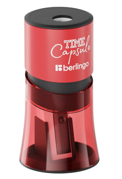 Точилка пластиковая Berlingo "TimeCapsule" 2 отверстия, контейнер, ассорти фото