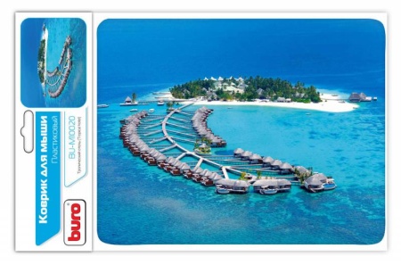 Коврик для мыши Buro BU-M10020 рисунок/тропический отель фото