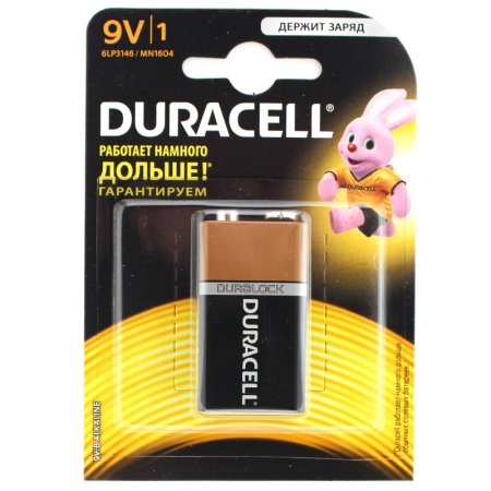 Батарейки DURACELL 6LR61 6LP3146\MN1604 (крона) фото