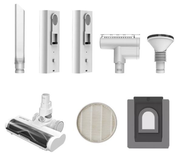 Вертикальный пылесос POLARIS PVCSDC 2002 с пыленакопителем, белый фото