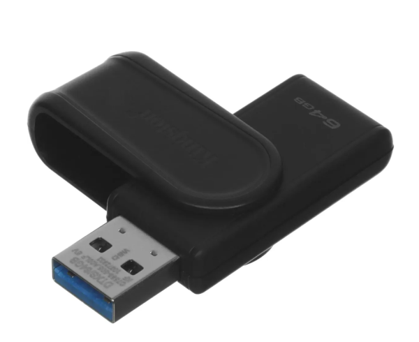 USB флеш-накопитель 64GB Kingston DataTraveler Exodia S чёрный USB 3.2 (DTXS/64GB) фото