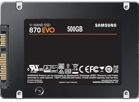 Накопитель SSD 500GB Samsung 870 EVO R560/W530 (MZ-77E500BW) фото