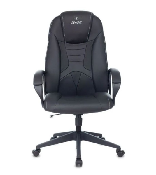 Кресло игровое Zombie 8 черный эко.кожа крестов. пластик ZOMBIE 8 BLACK  фото