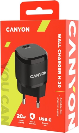 Сетевое зарядное устройство Canyon H-20B05 CNE-CHA20B05 черный (Type-c) фото