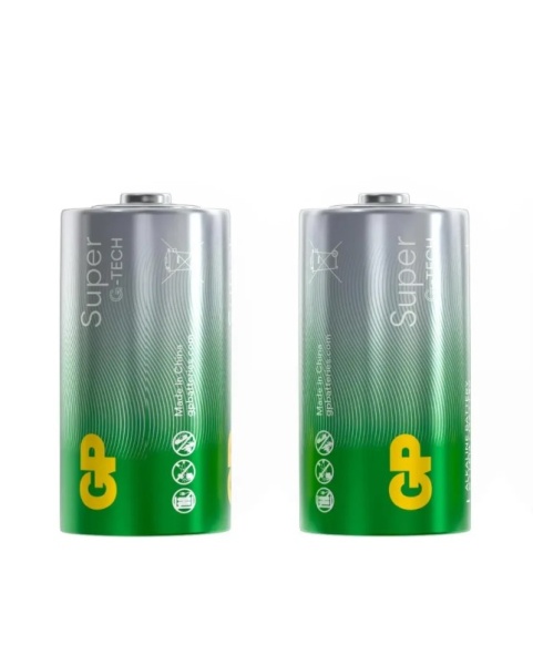 Батарея GP Super G-Tech Alkaline 14A LR14 C (2шт) блистер GP 14AA21-2CRSBC2  фото