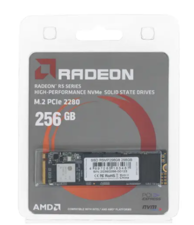 Накопитель SSD 256Gb M.2 2280 AMD Radeon R5 Client 1900/900 NVMe PCIEx4 (R5MP256G8) фото