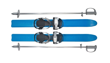 Лыжный комплект детский VUOKATTI с палками 75/75 (Blue) фото