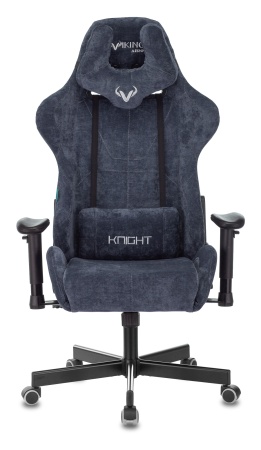 Кресло игровое Zombie VIKING KNIGHT Fabric синий Light-27 с подголов. крестовина металл фото