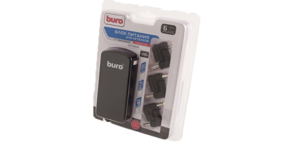 Адаптер AC Buro BUM-0061A40 автоматический 40W 9.5V-19V 6-connectors 1xUSB 1A от бытовой электросети фото