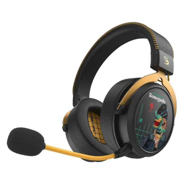 Игровые наушники с микрофоном A4 Bloody  MR595 Renegade черный мониторные BT/Radio фото
