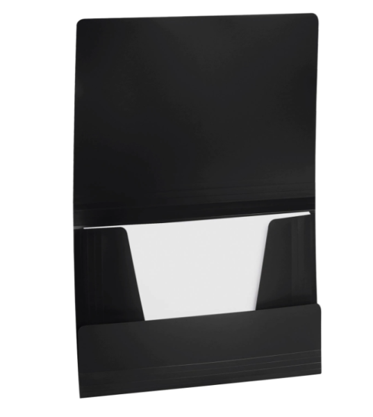 Папка на резинках BRAUBERG "Office", черная, до 300 листов, 500 мкм, 227713 фото