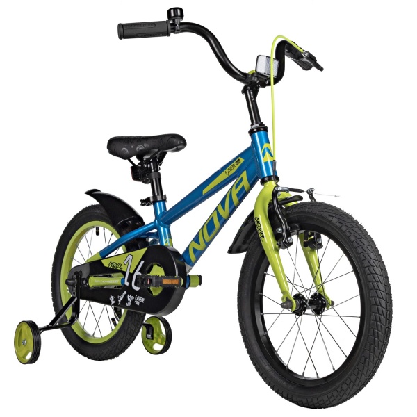 (м) Велосипед детский NOVATRACK 16"167AEXTREME1V.BL5 алюм., синий, полная защ.цепи, пер.руч., зад.но фото