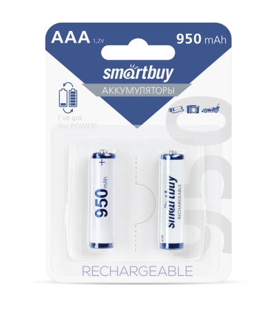 Аккумулятор 2шт SMARTBUY 950mAh (SBBR-3A02BL950)  фото