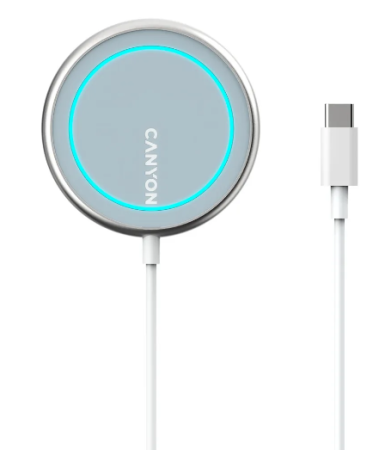 Беспроводное зарядное устройство CANYON WS-100 Серебристый фото