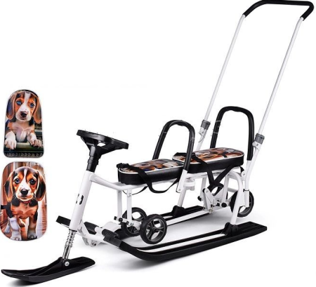Снегокат детский 507 "TWINS BABY Wheel" разборный (Собачки) БАРС507собачки фото