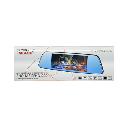 Видеорегистратор автомобильный SHO-ME SFHD-900 (зеркало 7" ) TOUCH SCREEN, 2 кам фото