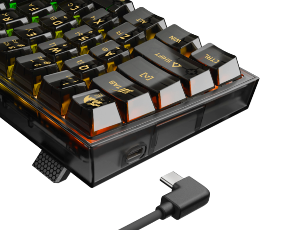 Клавиатура игровая Redragon Fizz  RGB красные свитчи,прозрачный черный фото