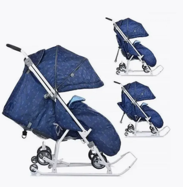 Санки-коляска Ника Наши детки 3-1К принт северный НДТ3-1К/1 фото