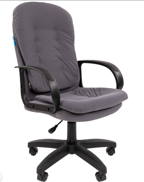 Кресло руководителя Helmi HL-E66 "Lines" LTP, ткань серая, пиастра фото