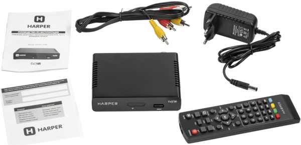 Ресивер эфирный цифровой HARPER HDT2-1108 DVB-T2 фото
