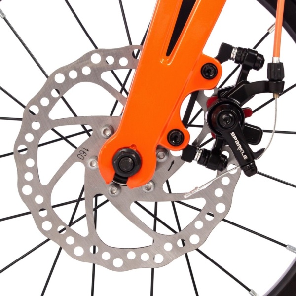 (м) Велосипед детский NOVATRACK 16"165MLYNXD.BK4 магнез рама, чёрный, полная защ.цепи, диск.тормоз, фото