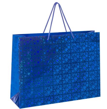 Пакет подарочный (1 штука) 45x13x33 см, ЗОЛОТАЯ СКАЗКА голография, ассорти 3 цвета, 606609 фото