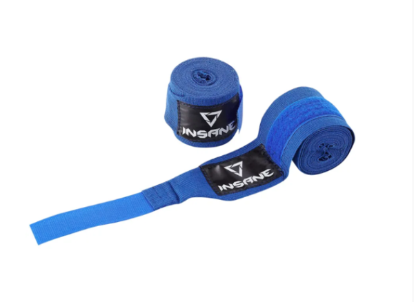 Бинт боксерский INSANE BASE IN22-HW300, хлопок, синий, 3,5 м фото