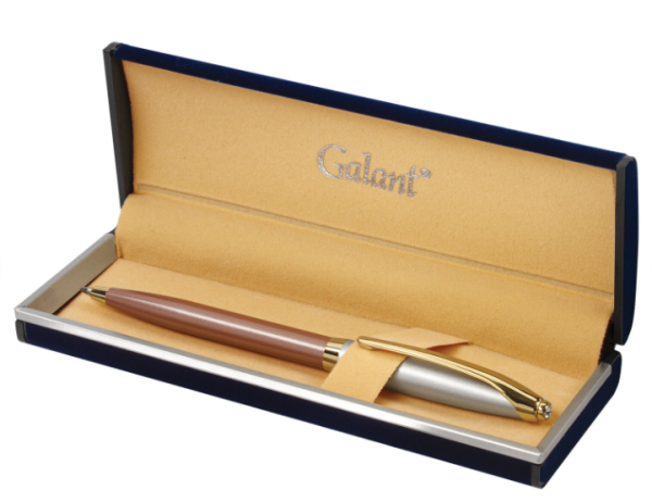 Ручка подарочная шариковая GALANT DECORO ROSE, корпус хром/роз., детали золот., 0,7мм, синяя, 143505 фото