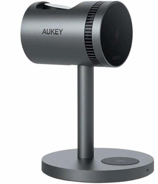 Беспроводное зарядное устройство Aukey 25W 3в1 Qi2    фото