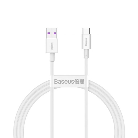Кабель USB - Type-C Baseus Superior 1м 66W белый фото