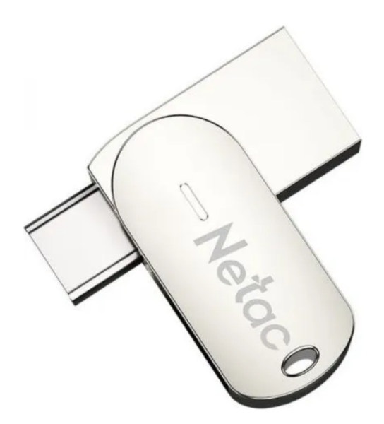 USB флеш-накопитель 32GB Netac U785C Dual, USB + TypeC, серебро USB 3.0 NT03U785C-032G-30PN фото