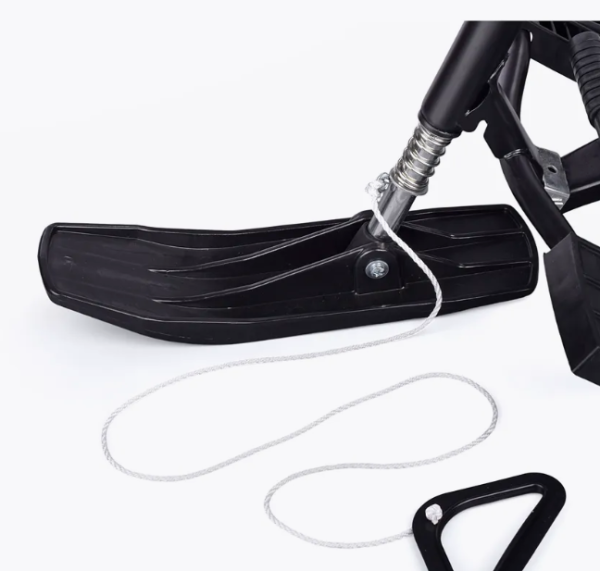 Снегокат детский 505 "TWINS BABY PUSH" разборный для двоих с двумя складными спинками и толкателем ( фото