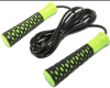 Скакалка BASEFIT RP-103 PVC, 3,05 м, с нескользящей ручкой, черный/зеленый фото