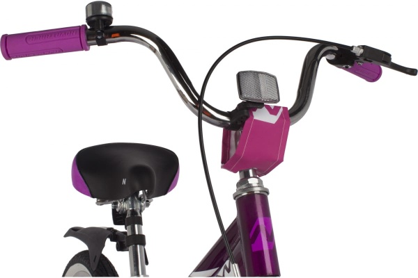 (м) Велосипед детский NOVATRACK 18"185ANOVARA.VL22 алюм., фиолетовый, пер.руч., зад.нож. тормоз, кор фото