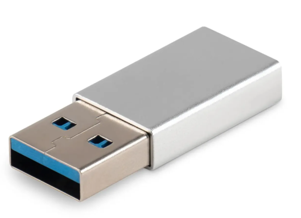 Адаптер Buro ver2.0 USB A(m) USB Type-C (f) (BU-USB2-AM-CF) серебристый фото