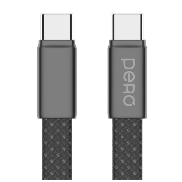 Кабель USB-С - USB-C PERO DC18 ULTIMATE 60W 1,5м черный PRDC-18CCBL фото