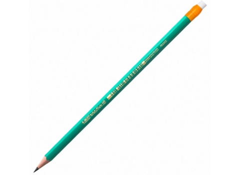 Карандаш чернографитный BIC, 1 шт., "Evolution", HB, с резинкой, пластиковый, корпус зеленый, заточе купить ЦИТ Карандаш чернографитный BIC, 1 шт., "Evolution", HB, с резинкой, пластиковый, корпус зеленый, заточе фото