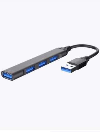Хаб USB 3.0 PERO MH01 USB-A - USB 3.0+USB 2.0+USB 2.0+USB 2.0, серый MH01GR фото